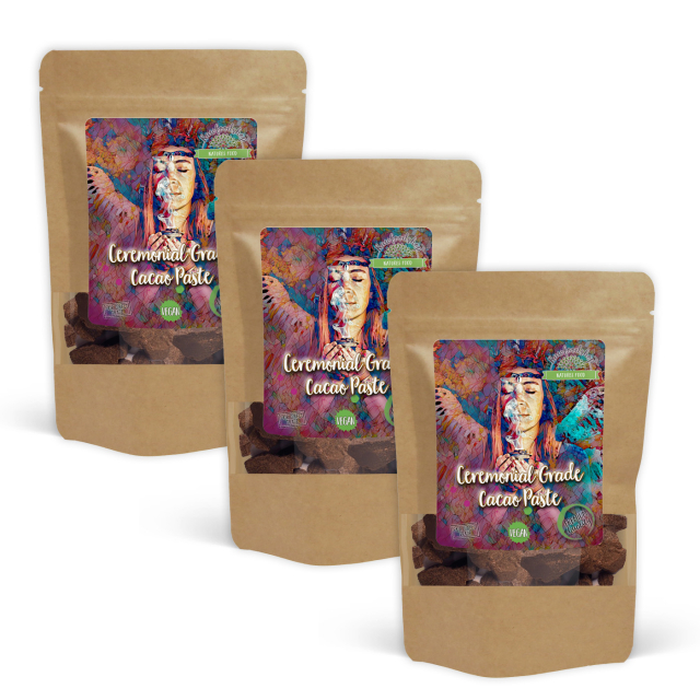 Ceremonial Grade Kakaomassa 200g x 3 pakker