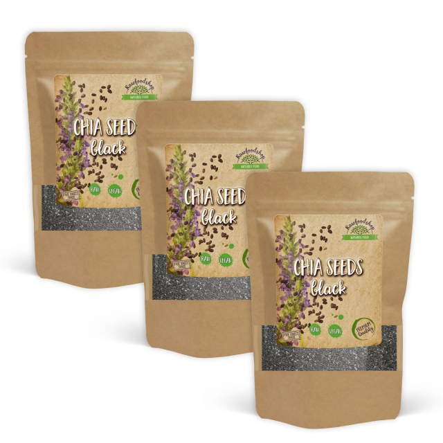 Chiafrø Svarte 1kg x 3 pakker