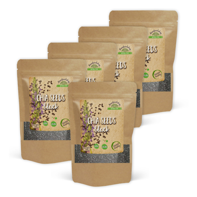 Chiafrø Svarte 1kg x 5 pakker