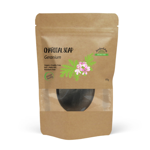 Geranium Såpe Aktivt Kull 85g