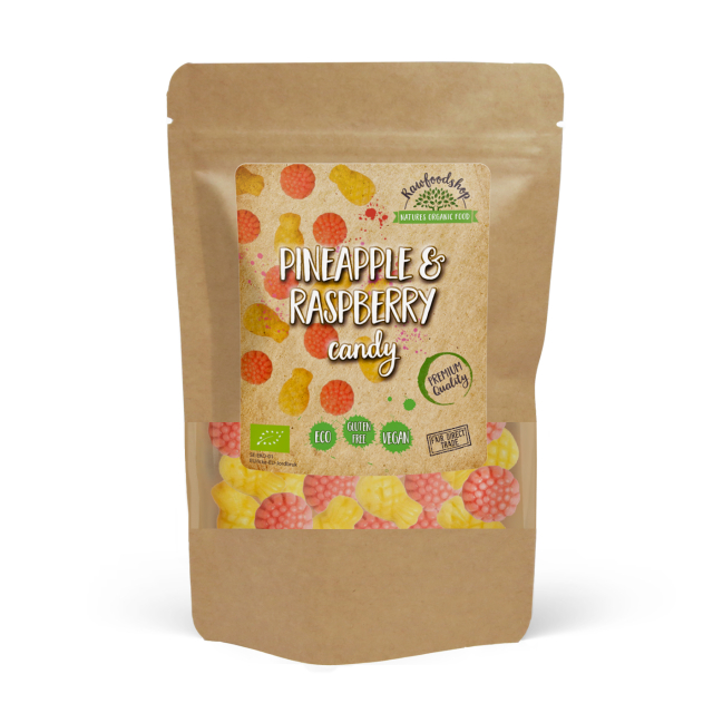Ananas & Bringebær Fruktgodteri ØKO 100g