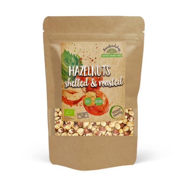 Hasselnøtter skrellede og ristede ØKO 1kg