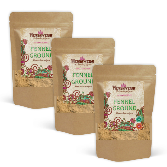 Fennikelfrø Malt ØKO 100g x 3 pakker