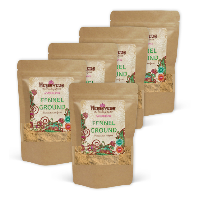 Fennikelfrø Malt ØKO 100g x 5 pakker