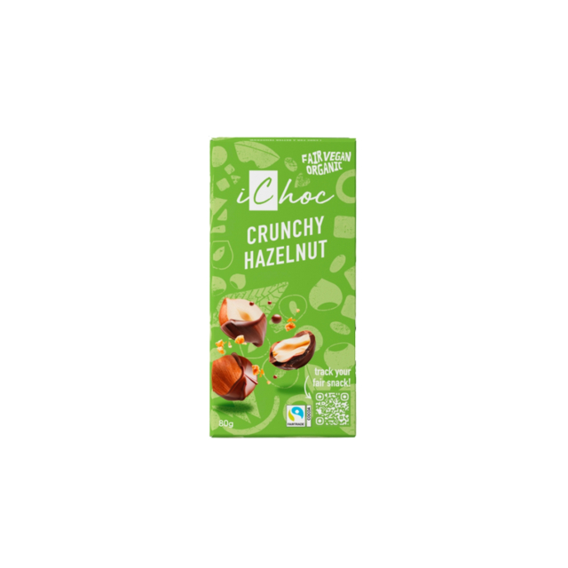 Sjokolade Crunchy Hazelnut ØKO 80g