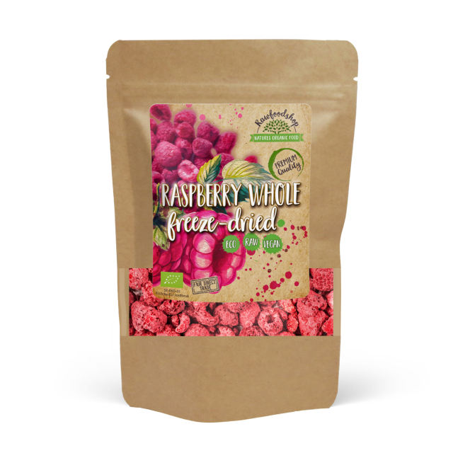 Bringebær Frysetørket Hele ØKO 250g