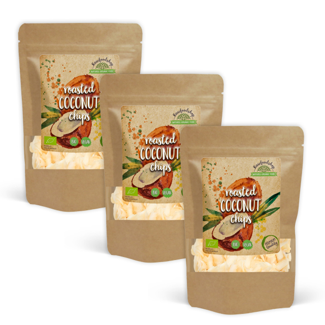 Kokosnøtt Chips Premium Ristede ØKO 500g x 3 pakker