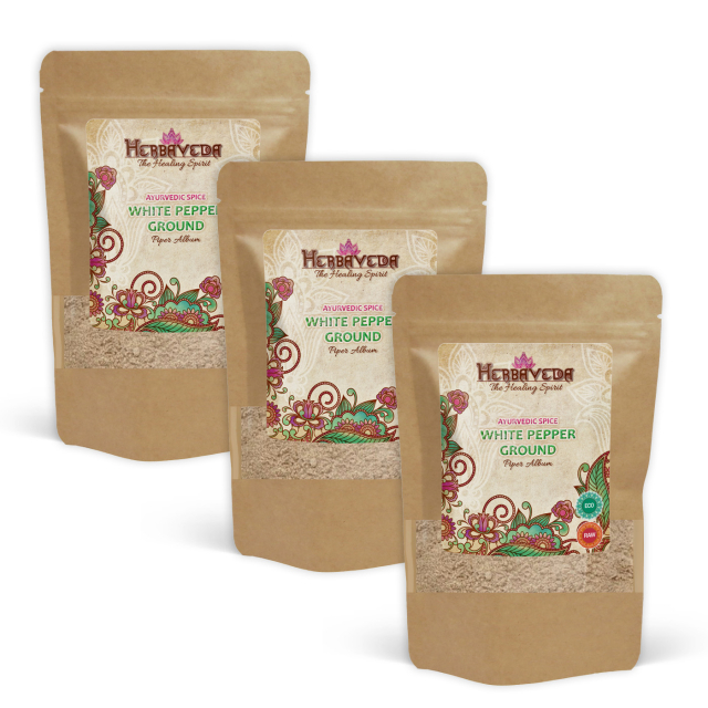 Hvit pepper Mal ØKO 50g x 3 pakker