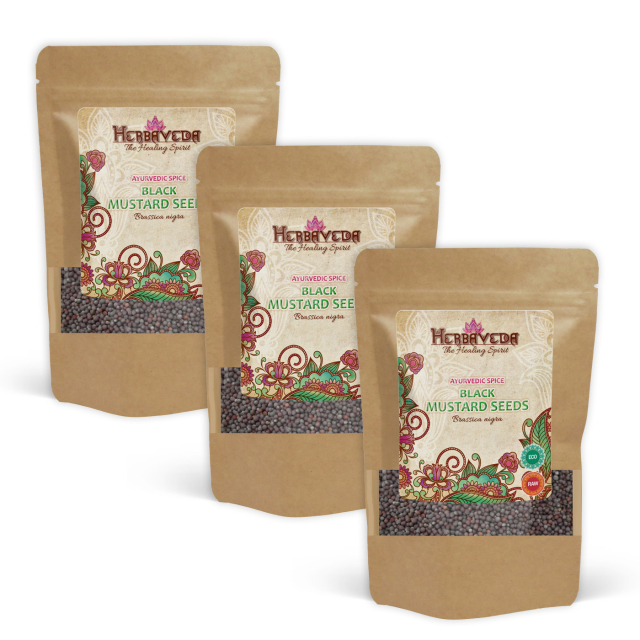 Sennepsfrø Svart ØKO 50g x 3 pakker