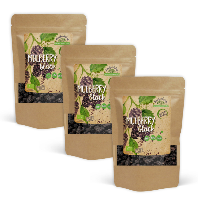 Mulbær Svarte ØKO 500g x 3 pakker