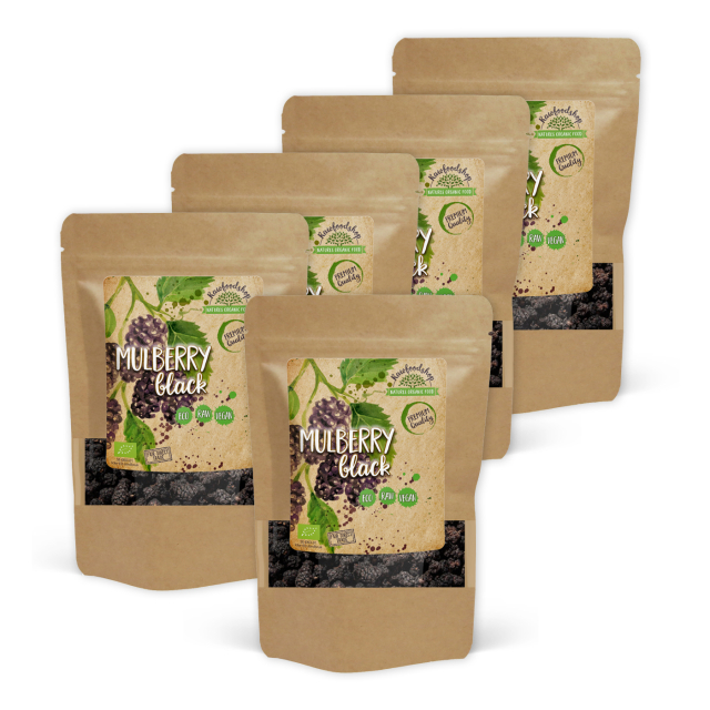 Mulbær Svarte ØKO 500g x 5 pakker
