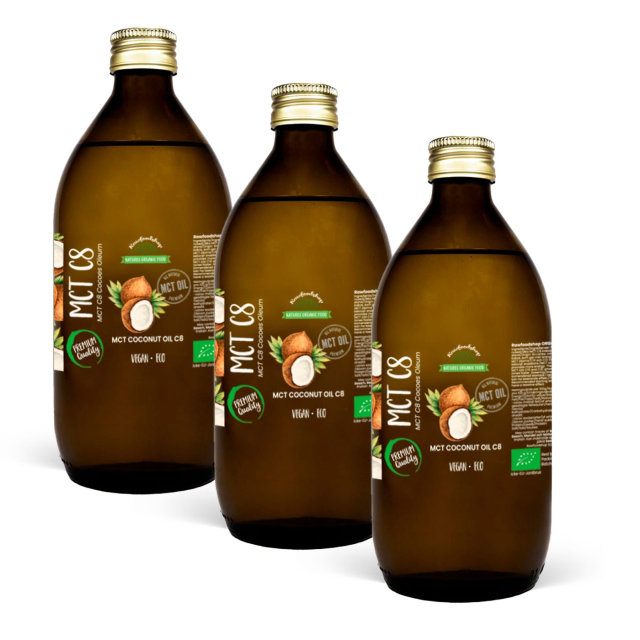 Kokosolje MCT8 ØKO 500ml x 3 flasker
