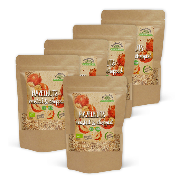 Hasselnøtter Ristede i biter ØKO 200g x 5 pakker