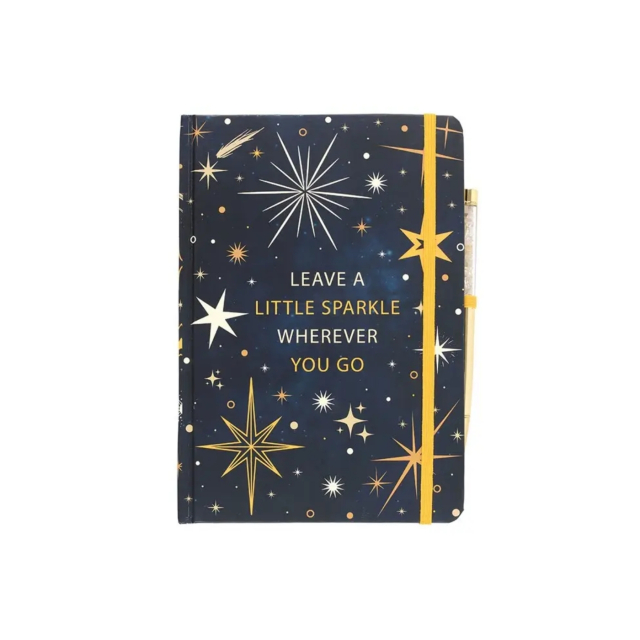 Notatbok A5 Glitter med Kulepenn Citrin