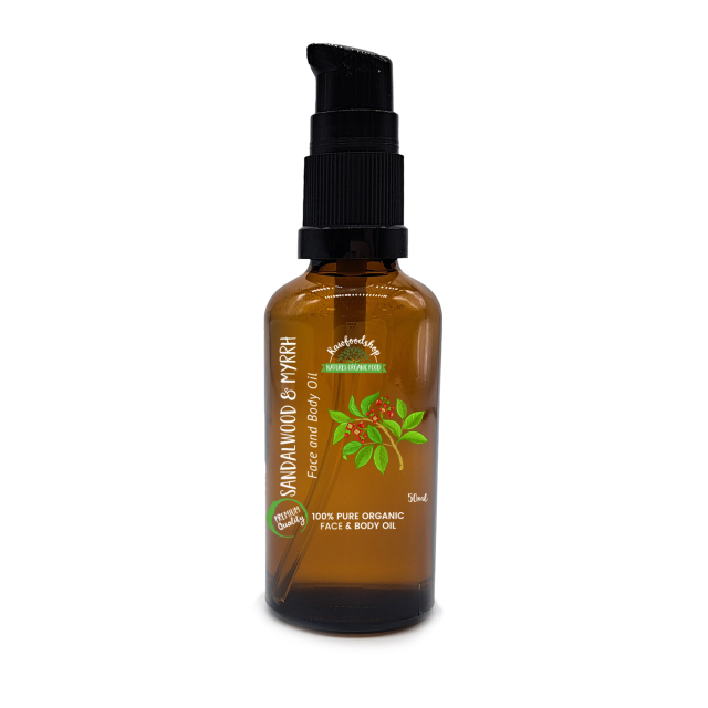 Ansikt & Kroppsolje Sandeltre & Myrra ØKO 50ml