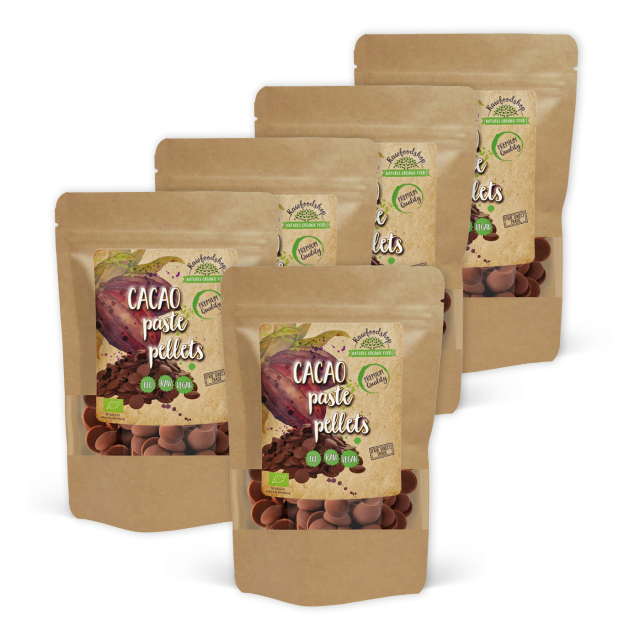 Kakaomasse Pellets RAW ØKO 250g x 5 pakker
