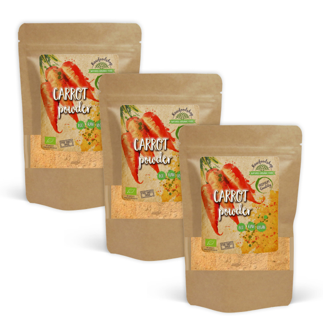 Gulrotpulver ØKO 100g x 3 pakker