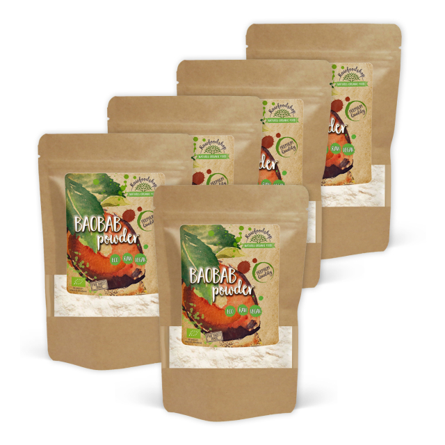 Baobab pulver ØKO 125g x 5 pakker