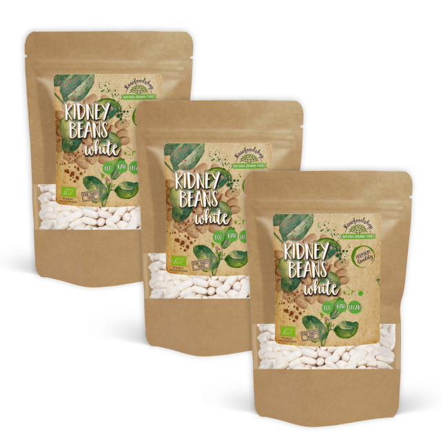 Bønner Hvite Medium ØKO 500g x 3 pakker
