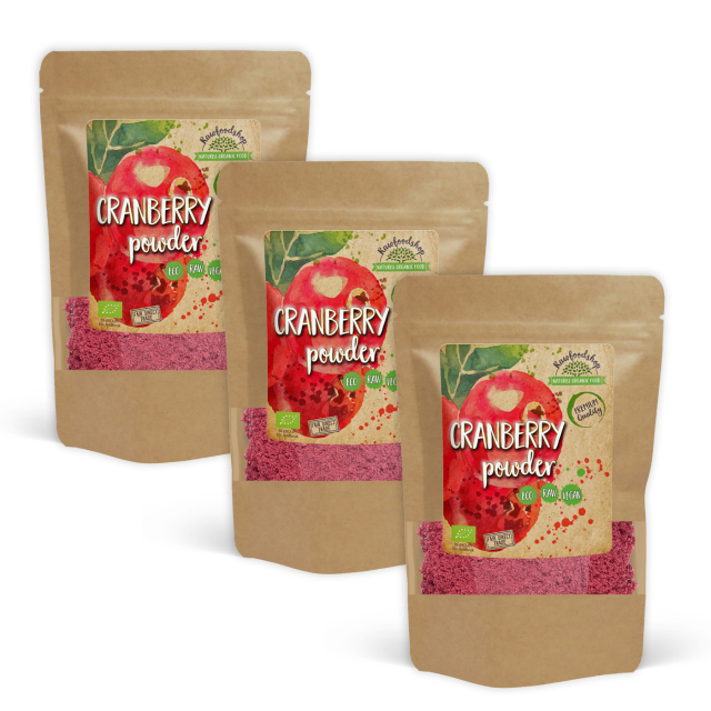 Tranebærpulver ØKO 125g x 3 pakker