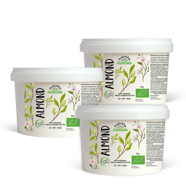 Mandelsmør Lyst RAW ØKO 500g x 3 pakker