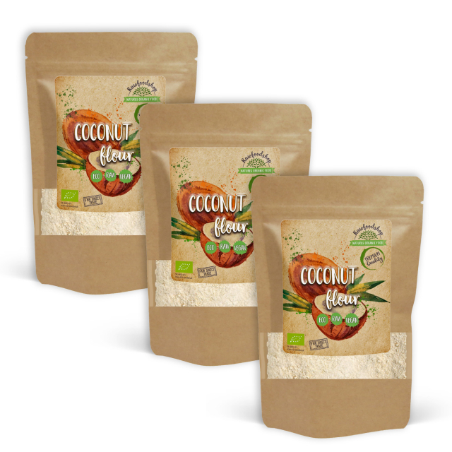 Kokosmel Premium RAW ØKO 1kg x 3 pakker
