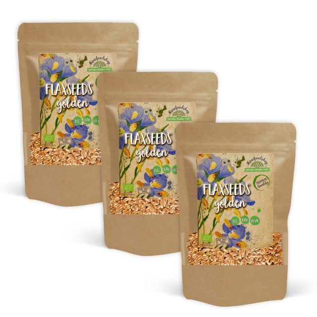 Linfrø Gule ØKO 500g x 3 pakker