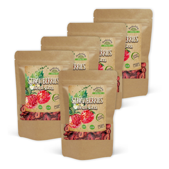 Jordbær Skiver 100g x 5 pakker