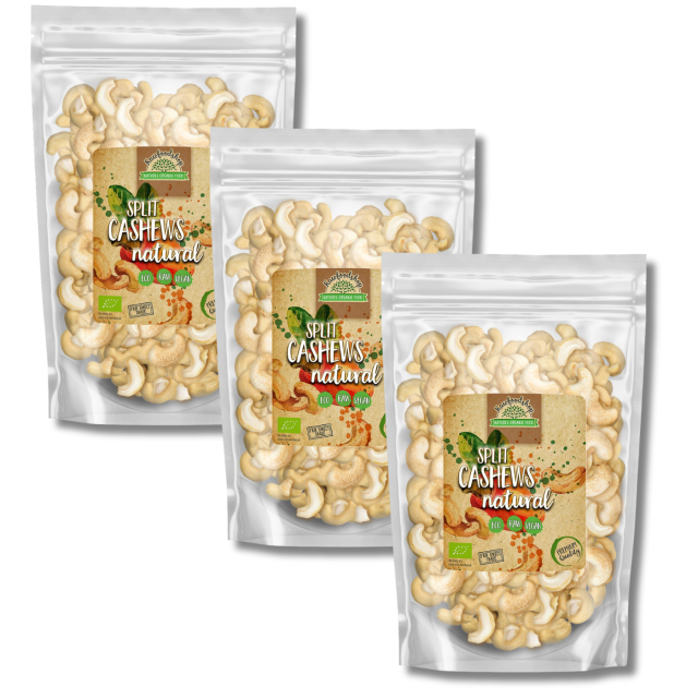 Cashewnøtter Delte RAW ØKO 1kg x 3 pakker