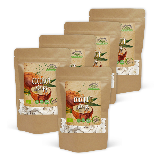Kokosnøtt i strips ØKO 200g x 5 pakker