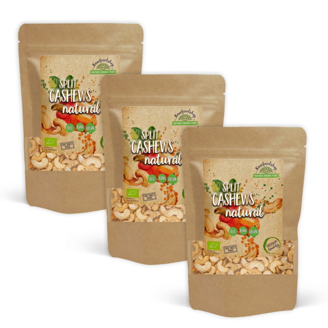 Cashewnøtter Delte RAW ØKO 500g x 3 pakker
