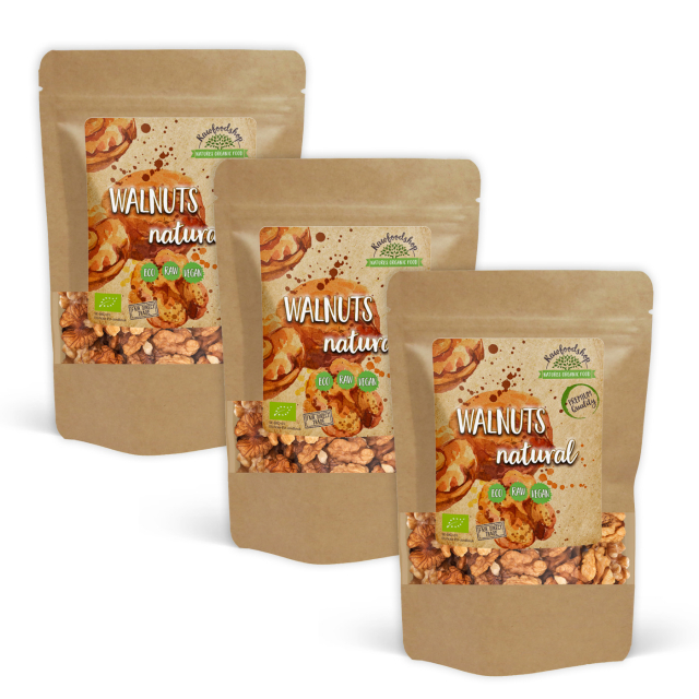 Valnøtter Premium RAW ØKO 500g x 3 pakker