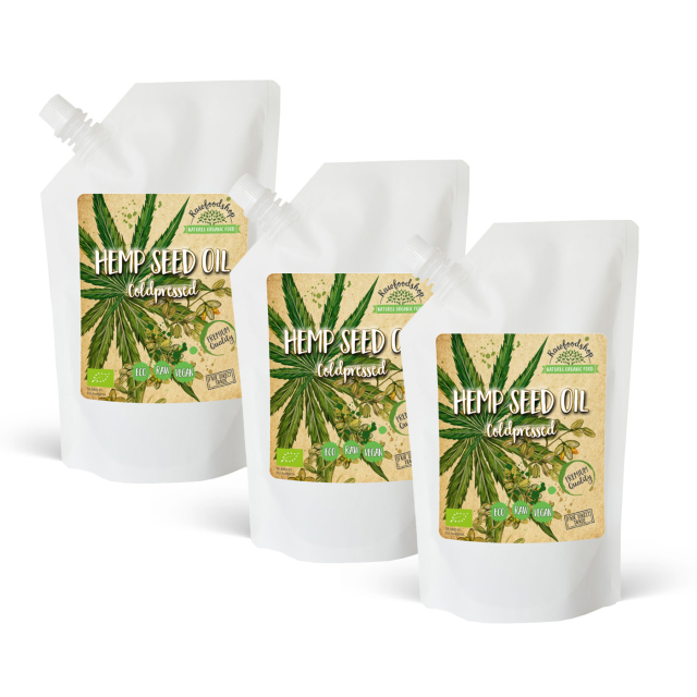 Hampolje ØKO 500 ml x 3 pakker