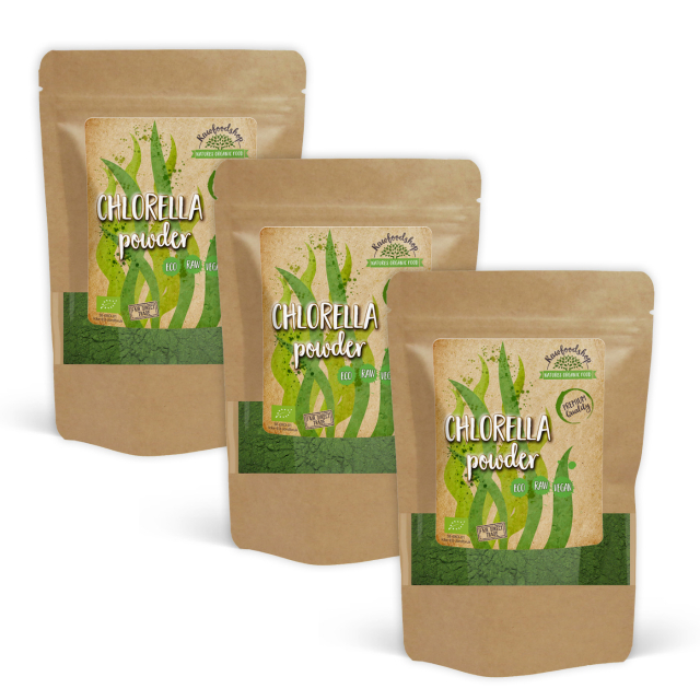 Chlorella Pulver ØKO 125g x 3 pakker