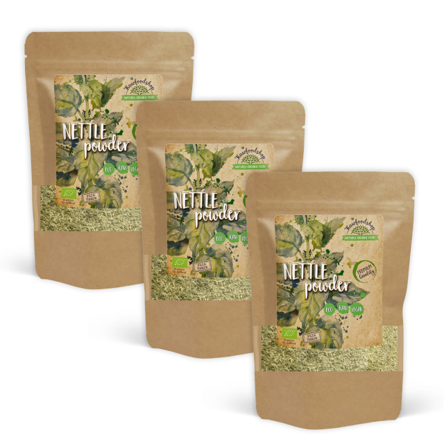 Brenneslepulver ØKO 500g x 3 pakker