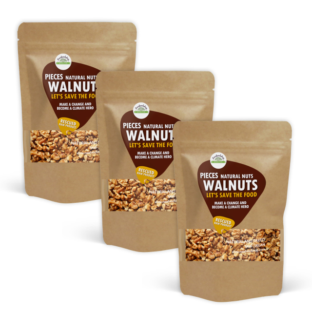 Valnøtter i biter RAW 750g x 3 pakker