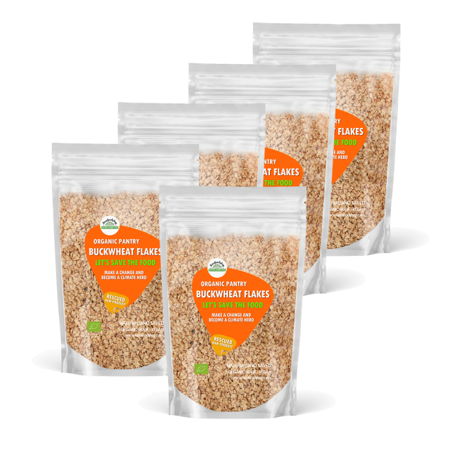 Bokhvete flakes ØKO 1kg 5stk pakke