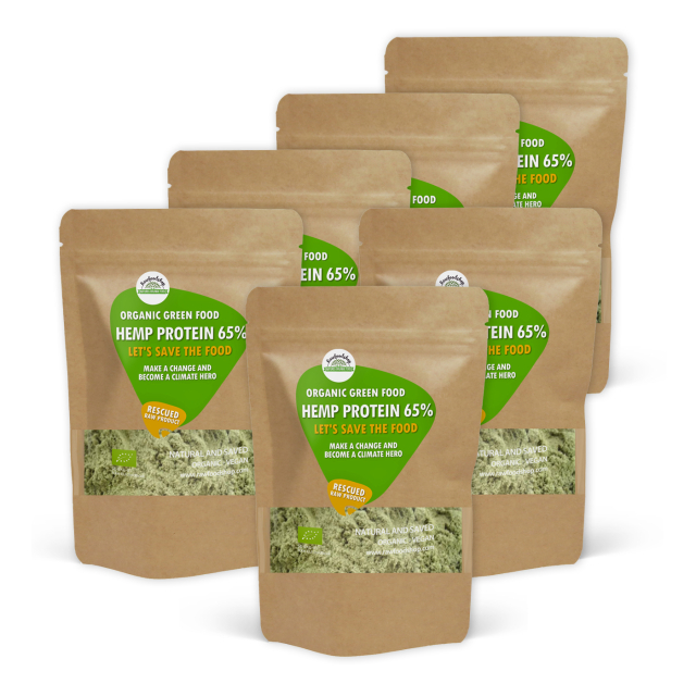 Hampaprotein 65% ØKO 1kg x 6 pakker