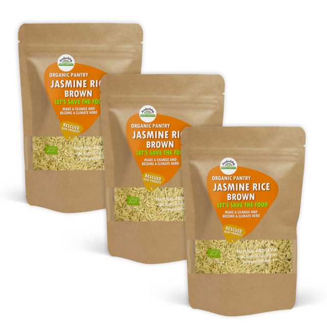 Jasminris Brunt Råris ØKO 1kg x 3 pakker