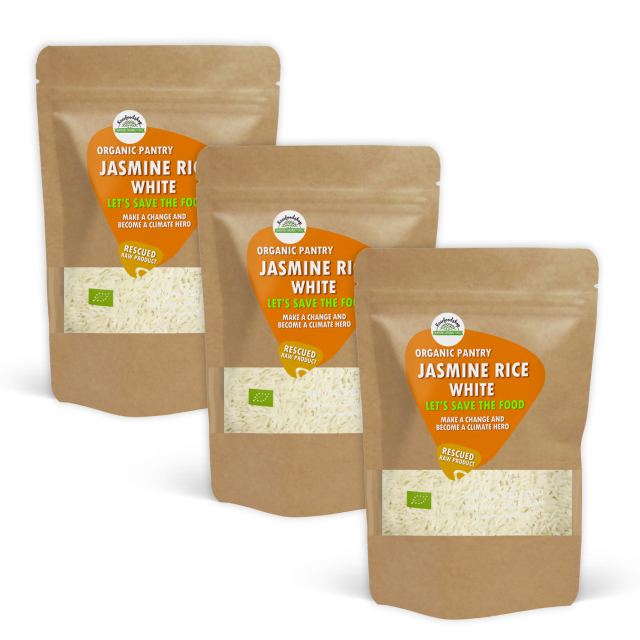 Jasminris Hvitt ØKO 1kg x 3 pakker