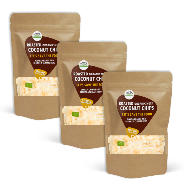 Kokoschips Ristet ØKO 500g x 3 pakker