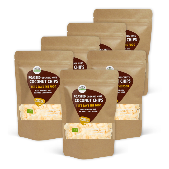 Kokoschips Ristet ØKO 500g x 6 pakker