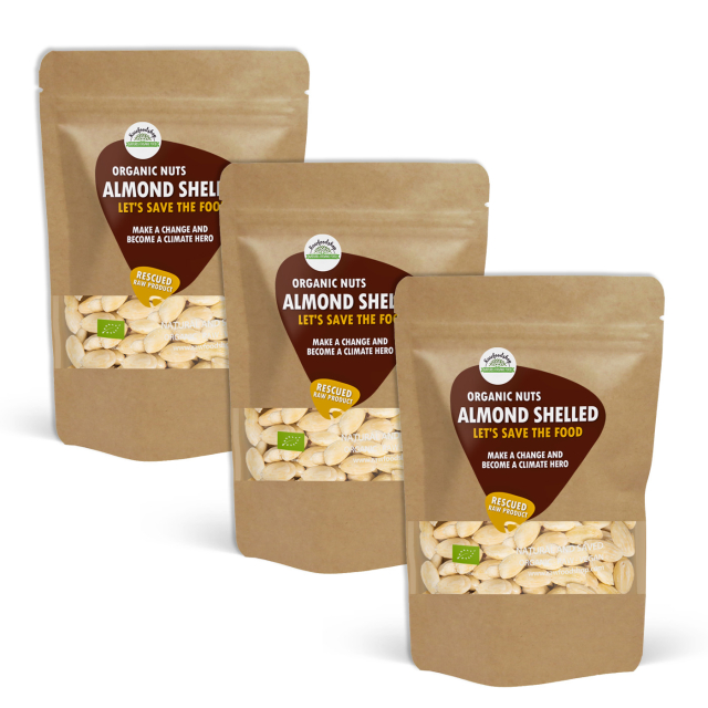 Mandler Skrellet RAW ØKO 1kg x 3 pakker