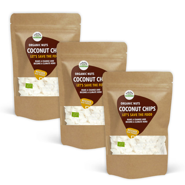 Kokoschips RAW ØKO 500g x 3 pakker