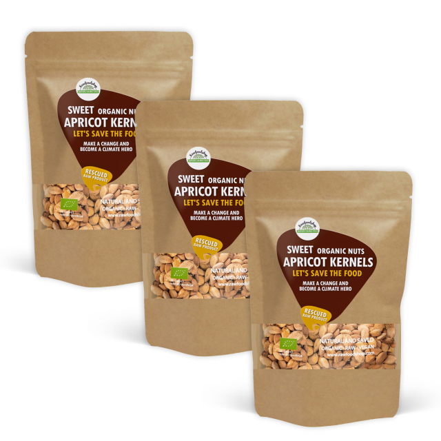 Aprikoskjerner Søte ØKO 1kg x 3 pakker
