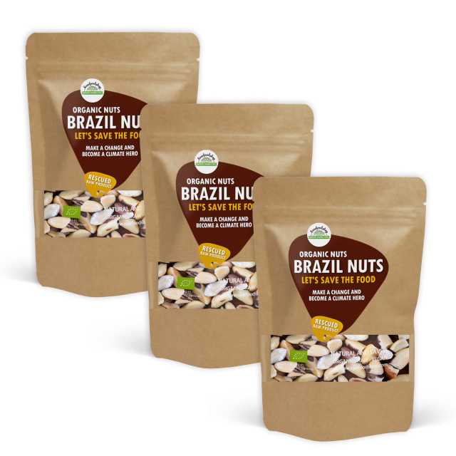 Paranøtter Delt Premium RAW ØKO 500g x 3 pakker