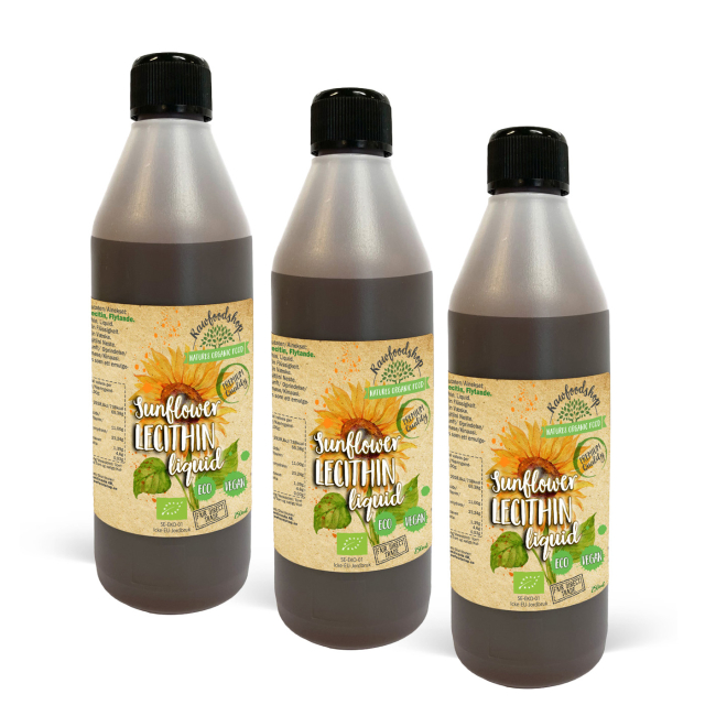 Solros Lecitin Flytende ØKO 250ml x 3 flasker
