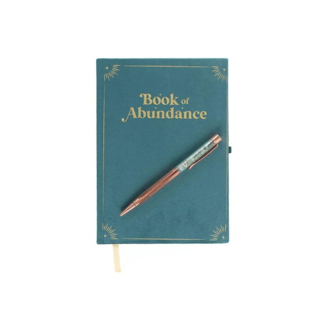 Dagbok Abundance med Kulepenn Grønn Aventurin